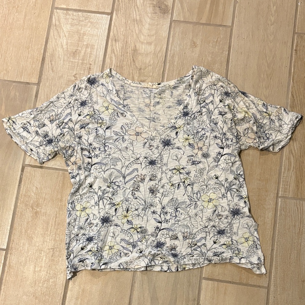 Lucky Brand Floral Short Sleeve Tee